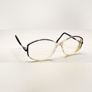 Vintage Silhouette M1861 Blue Translucent Oval Sunglasses Frames Only